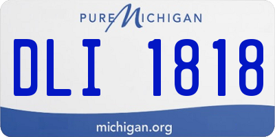 MI license plate DLI1818