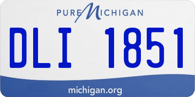MI license plate DLI1851