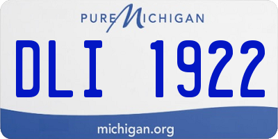 MI license plate DLI1922