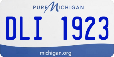 MI license plate DLI1923