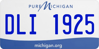 MI license plate DLI1925