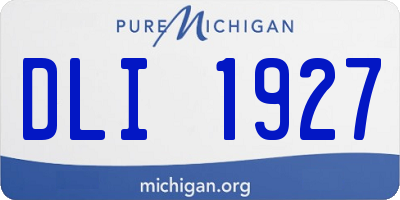 MI license plate DLI1927