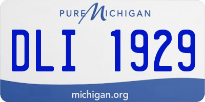 MI license plate DLI1929