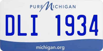 MI license plate DLI1934