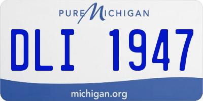 MI license plate DLI1947