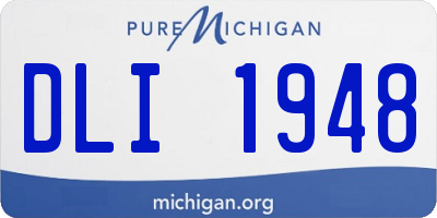 MI license plate DLI1948