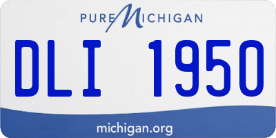 MI license plate DLI1950