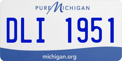 MI license plate DLI1951