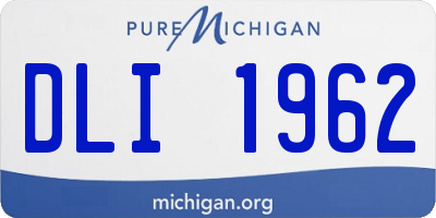 MI license plate DLI1962