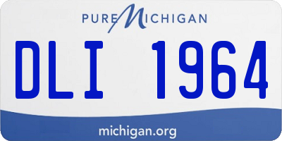 MI license plate DLI1964