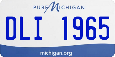 MI license plate DLI1965