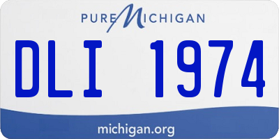 MI license plate DLI1974