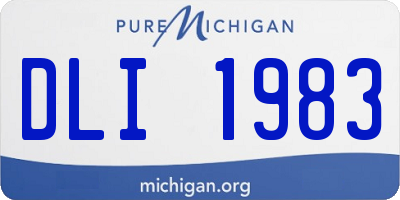 MI license plate DLI1983