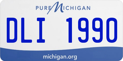 MI license plate DLI1990