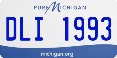 MI license plate DLI1993