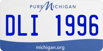 MI license plate DLI1996