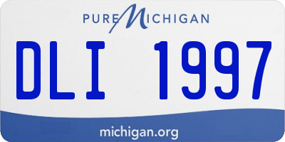 MI license plate DLI1997