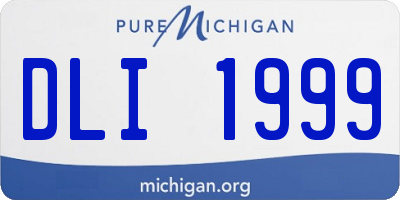 MI license plate DLI1999