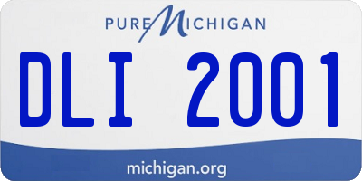 MI license plate DLI2001