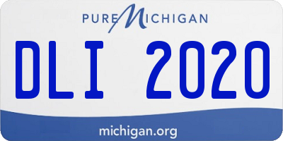 MI license plate DLI2020