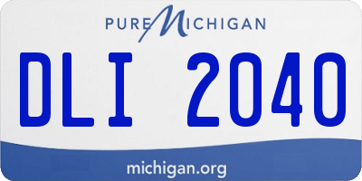 MI license plate DLI2040