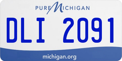 MI license plate DLI2091