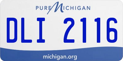 MI license plate DLI2116