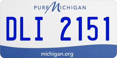 MI license plate DLI2151