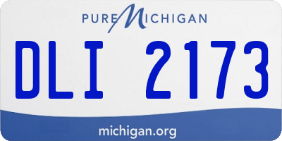 MI license plate DLI2173