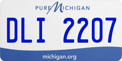 MI license plate DLI2207