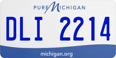 MI license plate DLI2214
