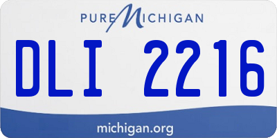 MI license plate DLI2216