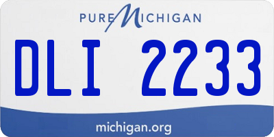 MI license plate DLI2233