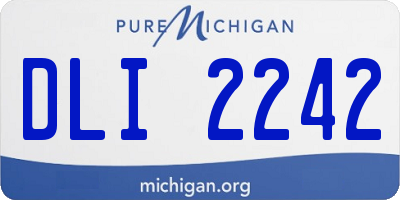 MI license plate DLI2242