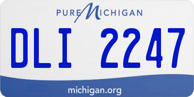 MI license plate DLI2247