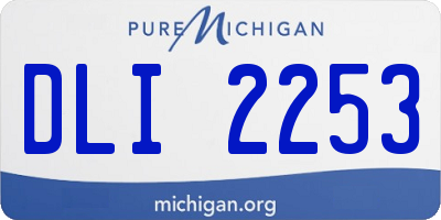 MI license plate DLI2253
