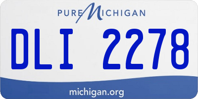 MI license plate DLI2278