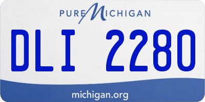 MI license plate DLI2280