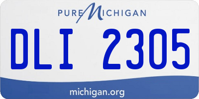 MI license plate DLI2305