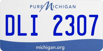 MI license plate DLI2307
