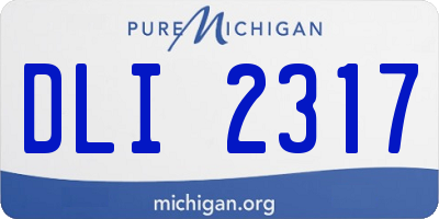 MI license plate DLI2317