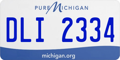 MI license plate DLI2334