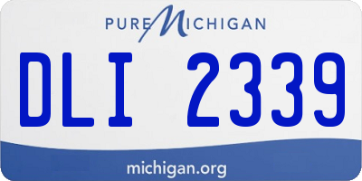 MI license plate DLI2339