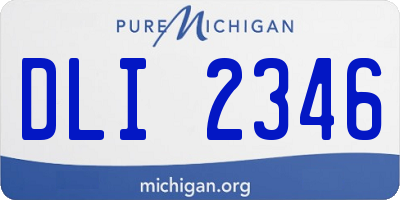 MI license plate DLI2346