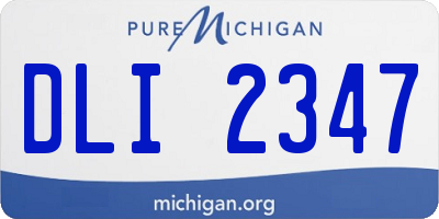MI license plate DLI2347