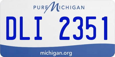 MI license plate DLI2351