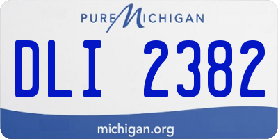 MI license plate DLI2382