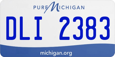 MI license plate DLI2383