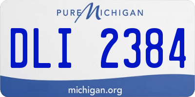 MI license plate DLI2384