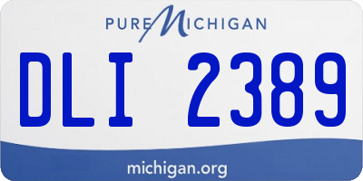 MI license plate DLI2389